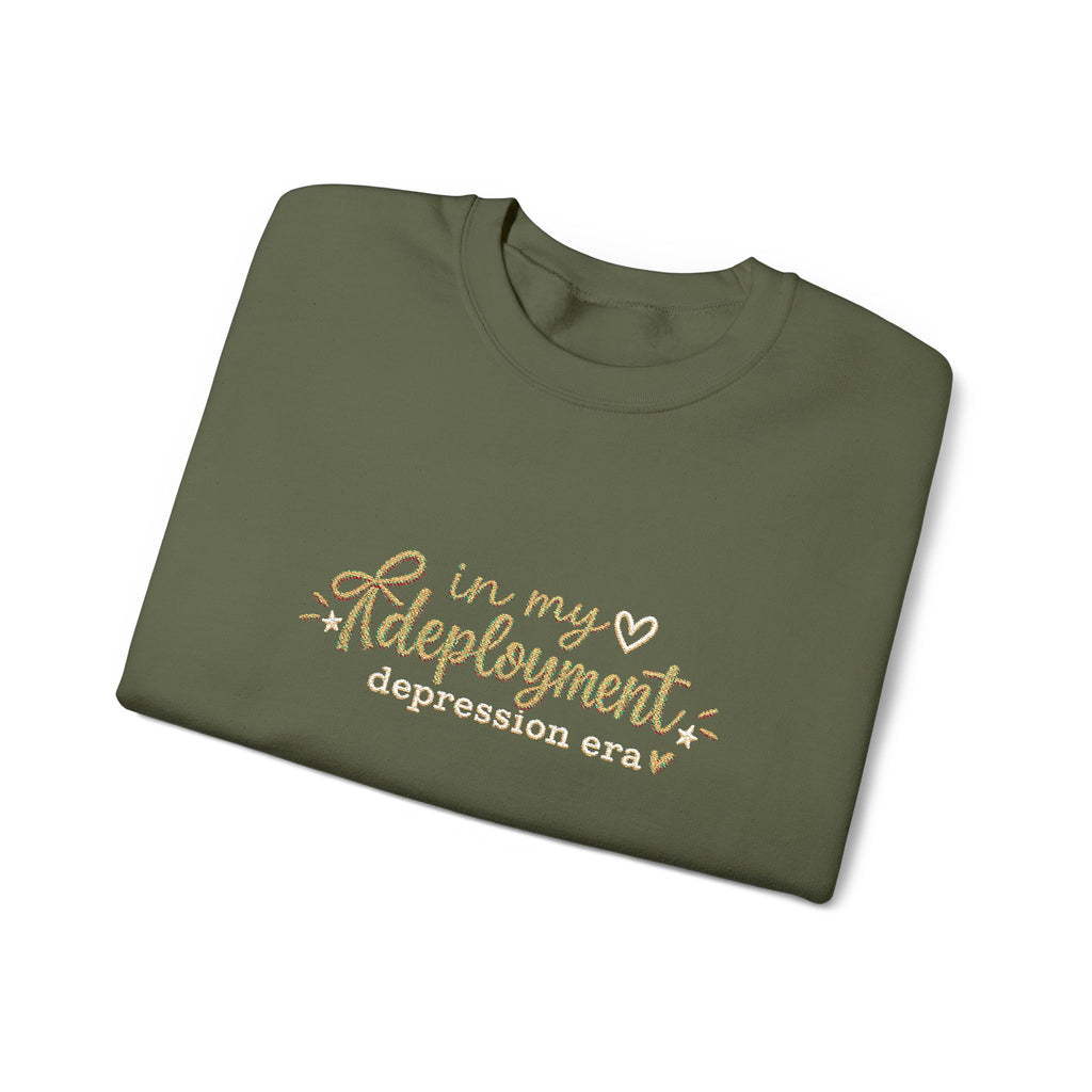 In My Deployment Depression Era Embroidered Crewneck