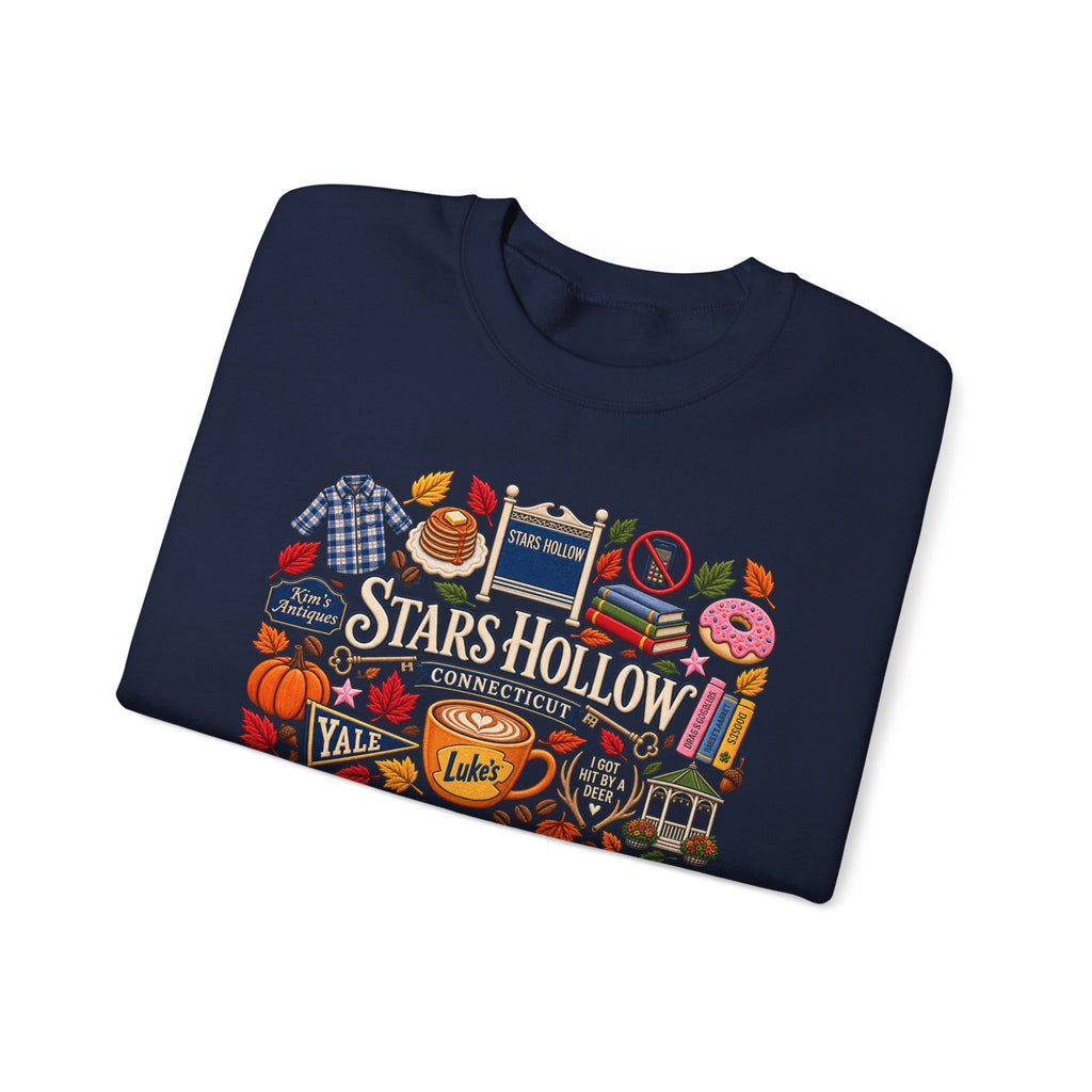 Stars Hollow Crewneck Sweatshirt — Gilmore Girls Inspired Retro Town Icons