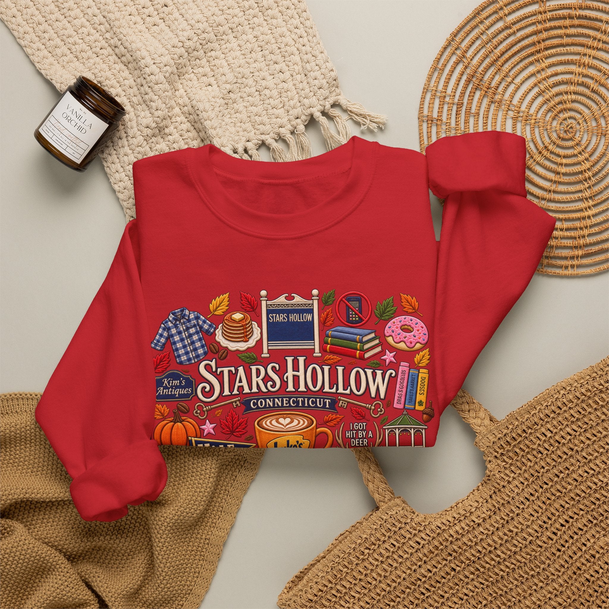 Stars Hollow Crewneck Sweatshirt — Gilmore Girls Inspired Retro Town Icons