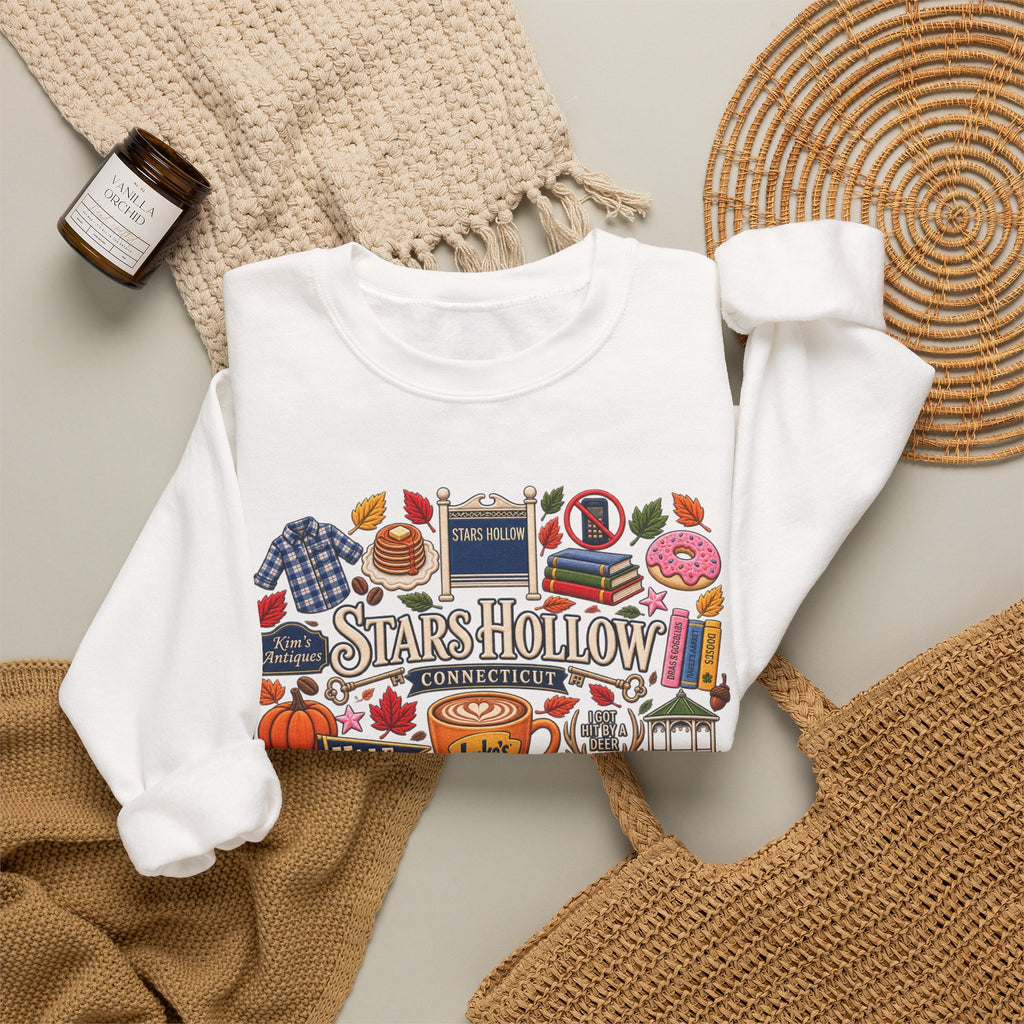 Stars Hollow Crewneck Sweatshirt — Gilmore Girls Inspired Retro Town Icons