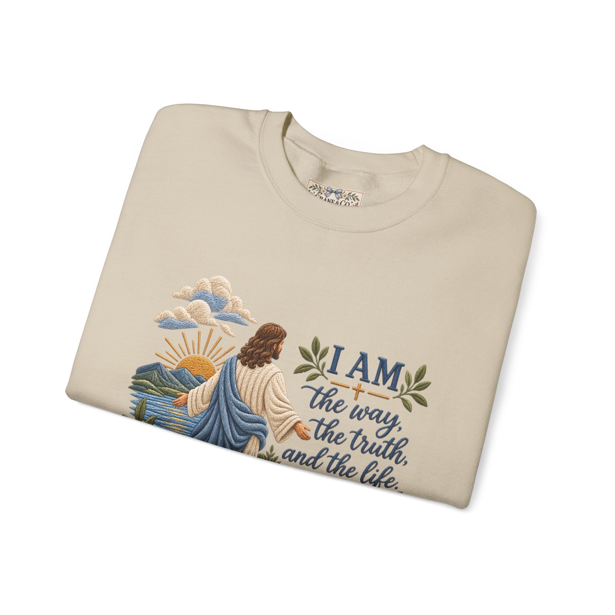 Christian Sweatshirt - "I Am the Way" Jesus Is King Crewneck