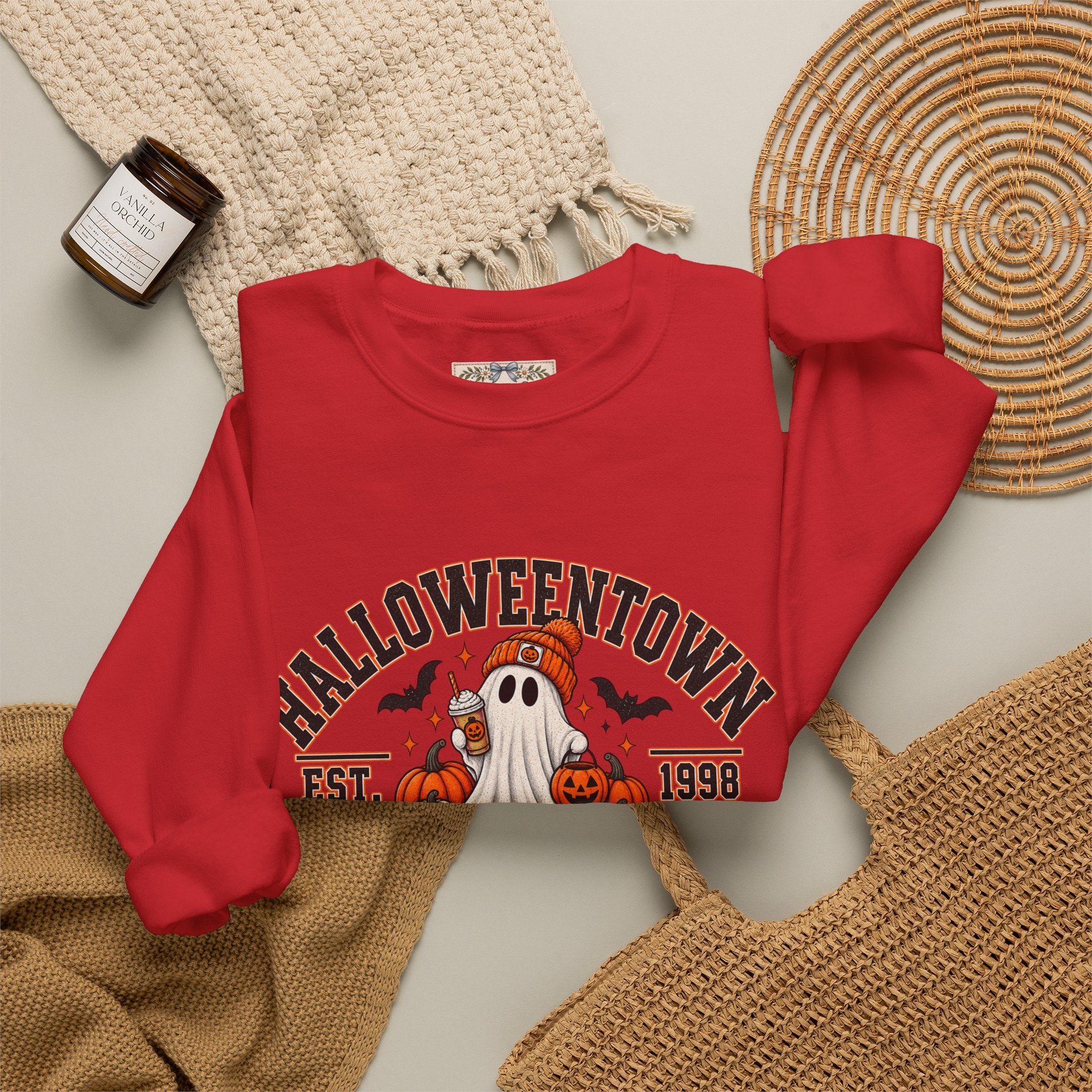 Halloweentown University Sweatshirt | Retro Halloween Ghost Crewneck | Spooky Season Fall Sweatshirt