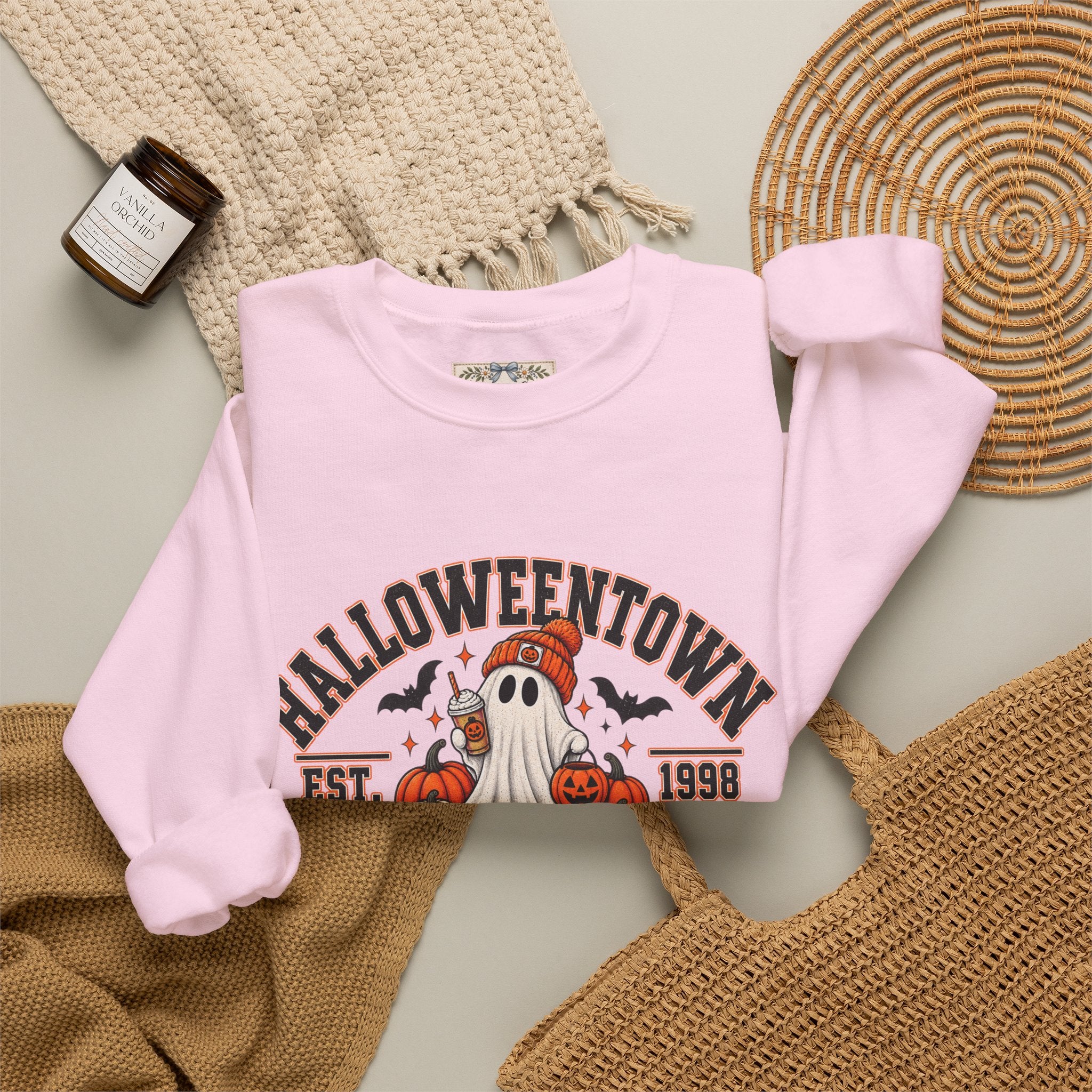 Halloweentown University Sweatshirt | Retro Halloween Ghost Crewneck | Spooky Season Fall Sweatshirt