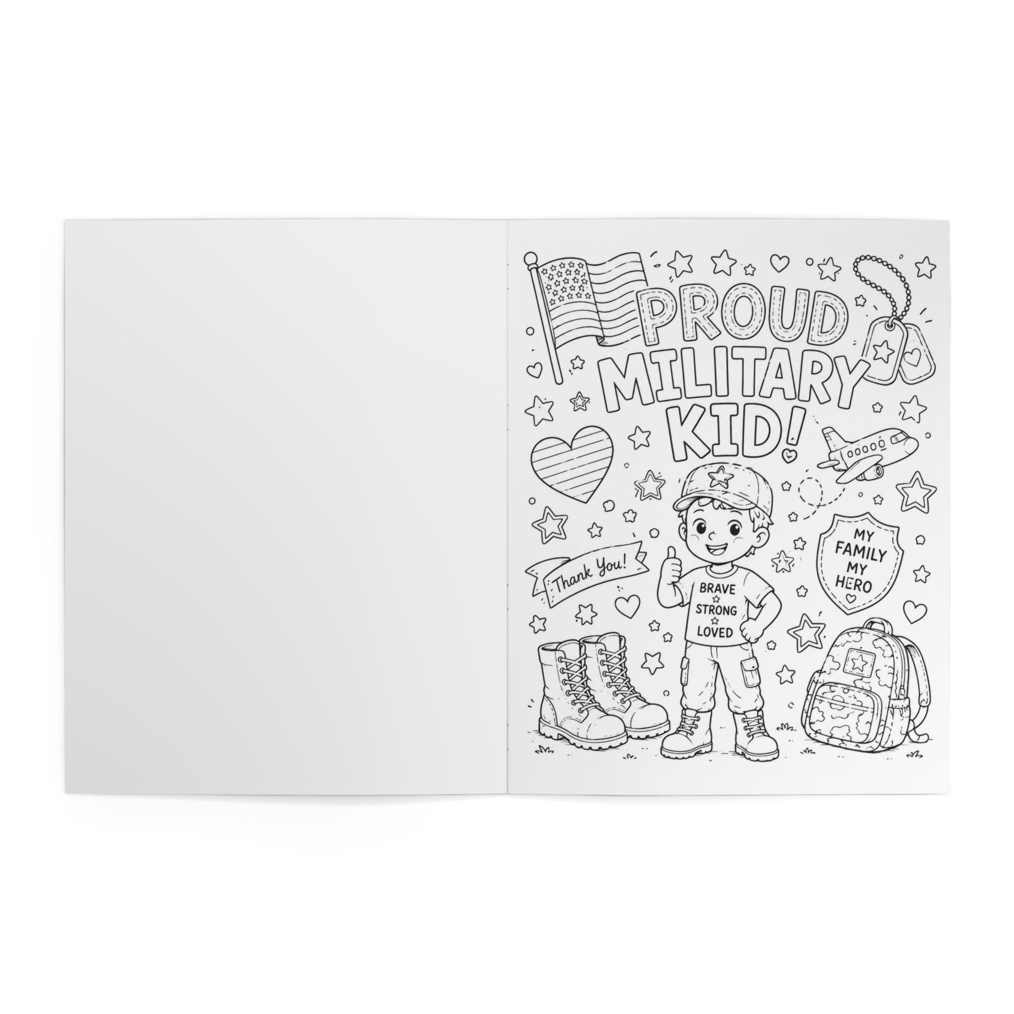 My Military Family Coloring Book — Kids' Patriotic Coloring Activity for Military Families