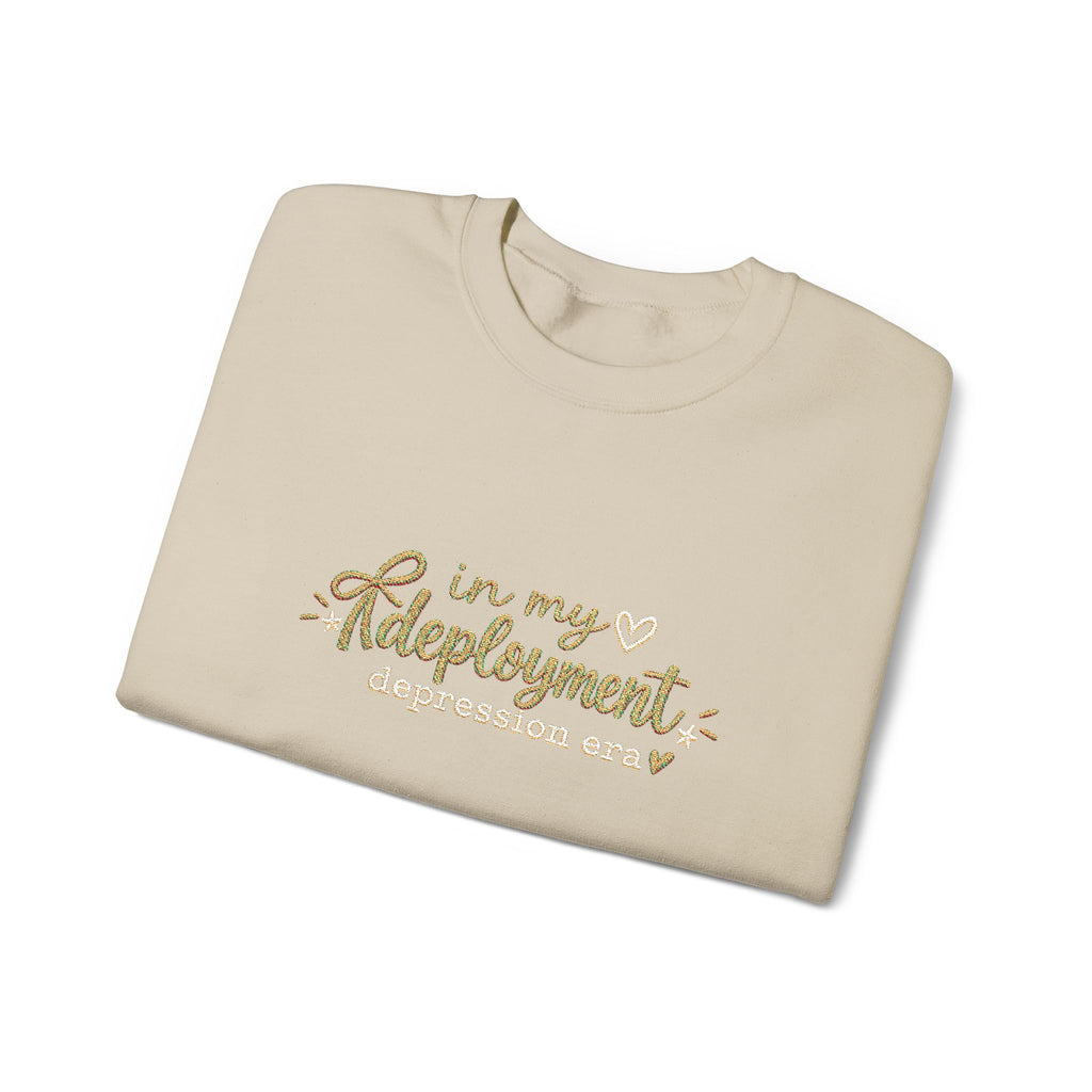 In My Deployment Depression Era Embroidered Crewneck