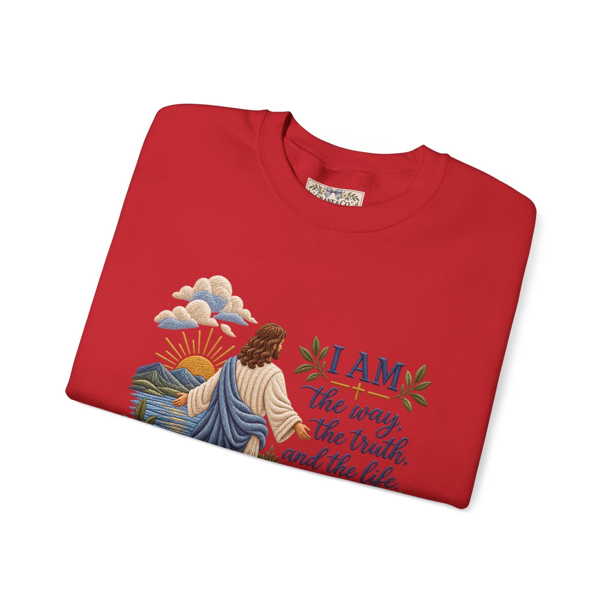 Christian Sweatshirt - "I Am the Way" Jesus Is King Crewneck