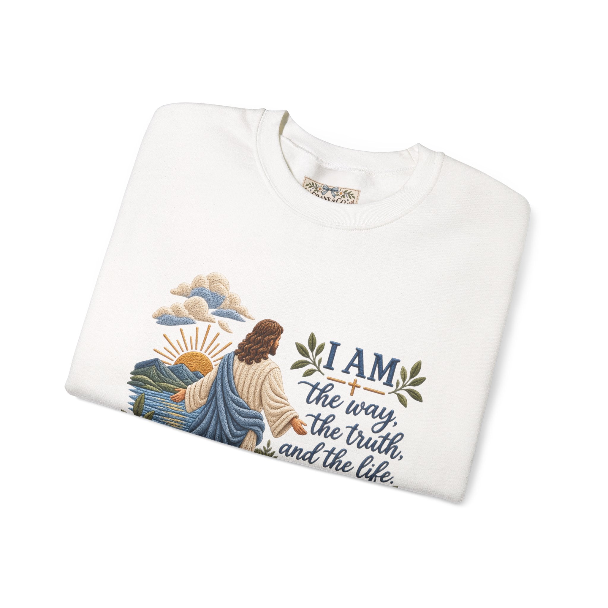 Christian Sweatshirt - "I Am the Way" Jesus Is King Crewneck
