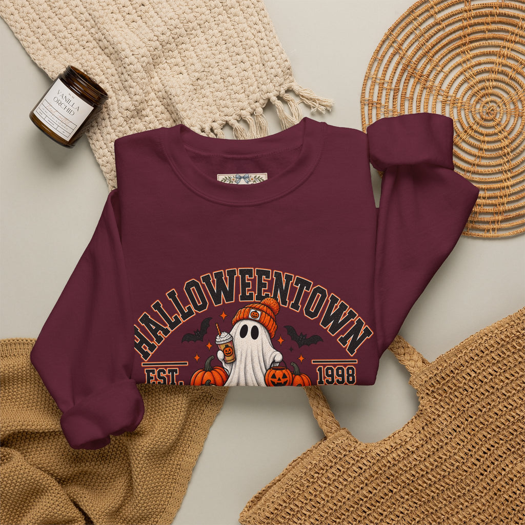 Halloweentown University Sweatshirt | Retro Halloween Ghost Crewneck | Spooky Season Fall Sweatshirt