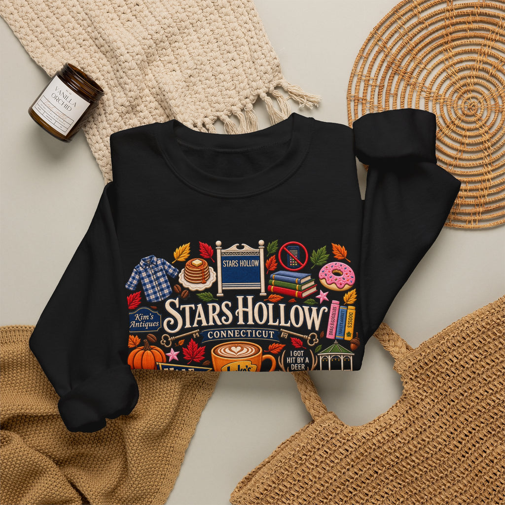 Stars Hollow Crewneck Sweatshirt — Gilmore Girls Inspired Retro Town Icons
