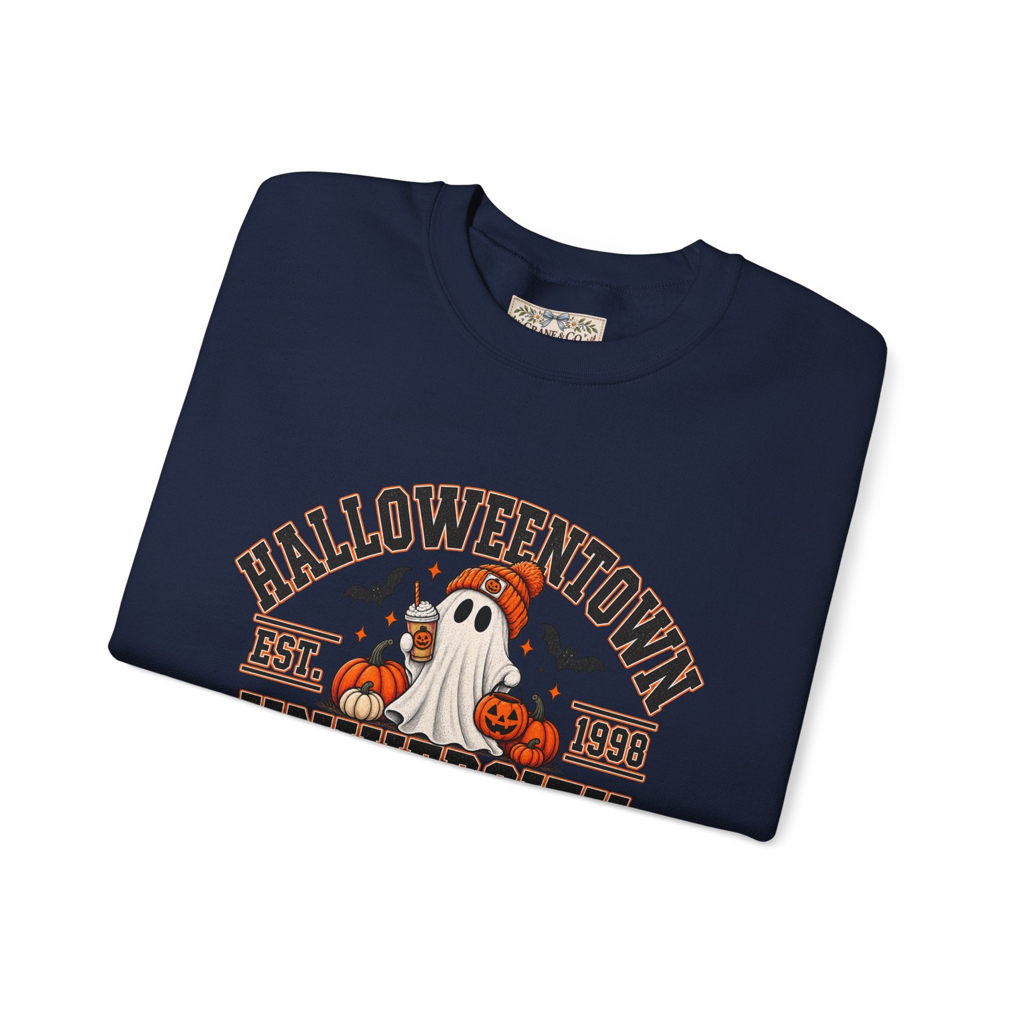 Halloweentown University Sweatshirt | Retro Halloween Ghost Crewneck | Spooky Season Fall Sweatshirt