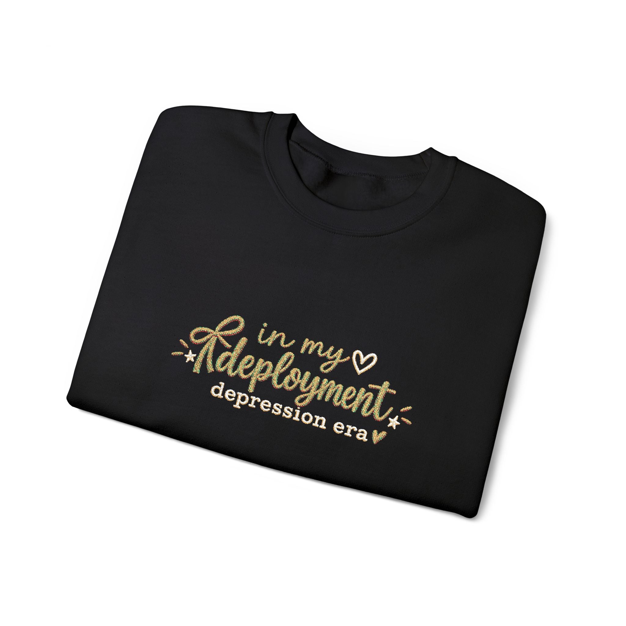 In My Deployment Depression Era Embroidered Crewneck