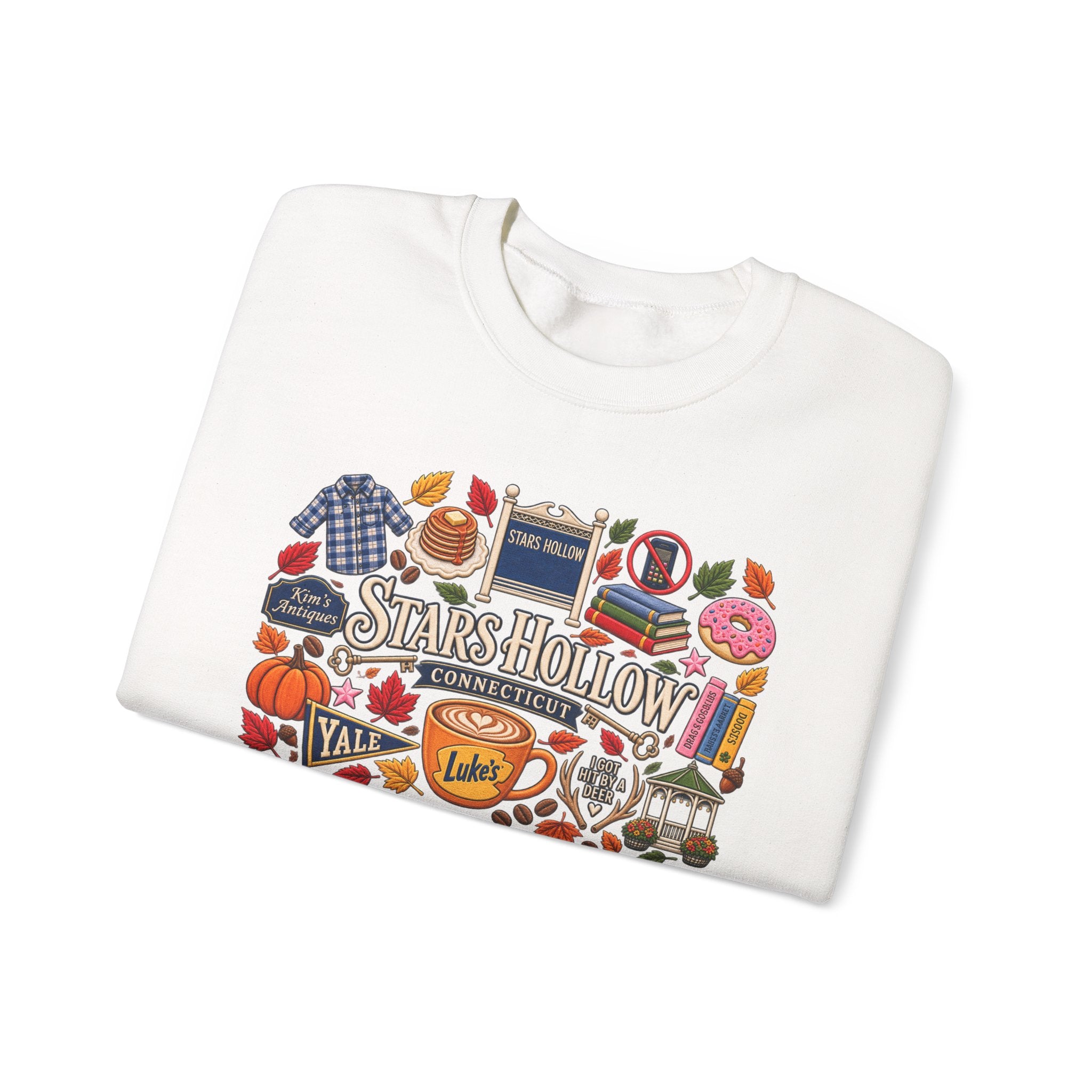 Stars Hollow Crewneck Sweatshirt — Gilmore Girls Inspired Retro Town Icons