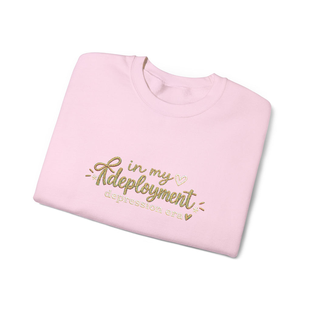In My Deployment Depression Era Embroidered Crewneck