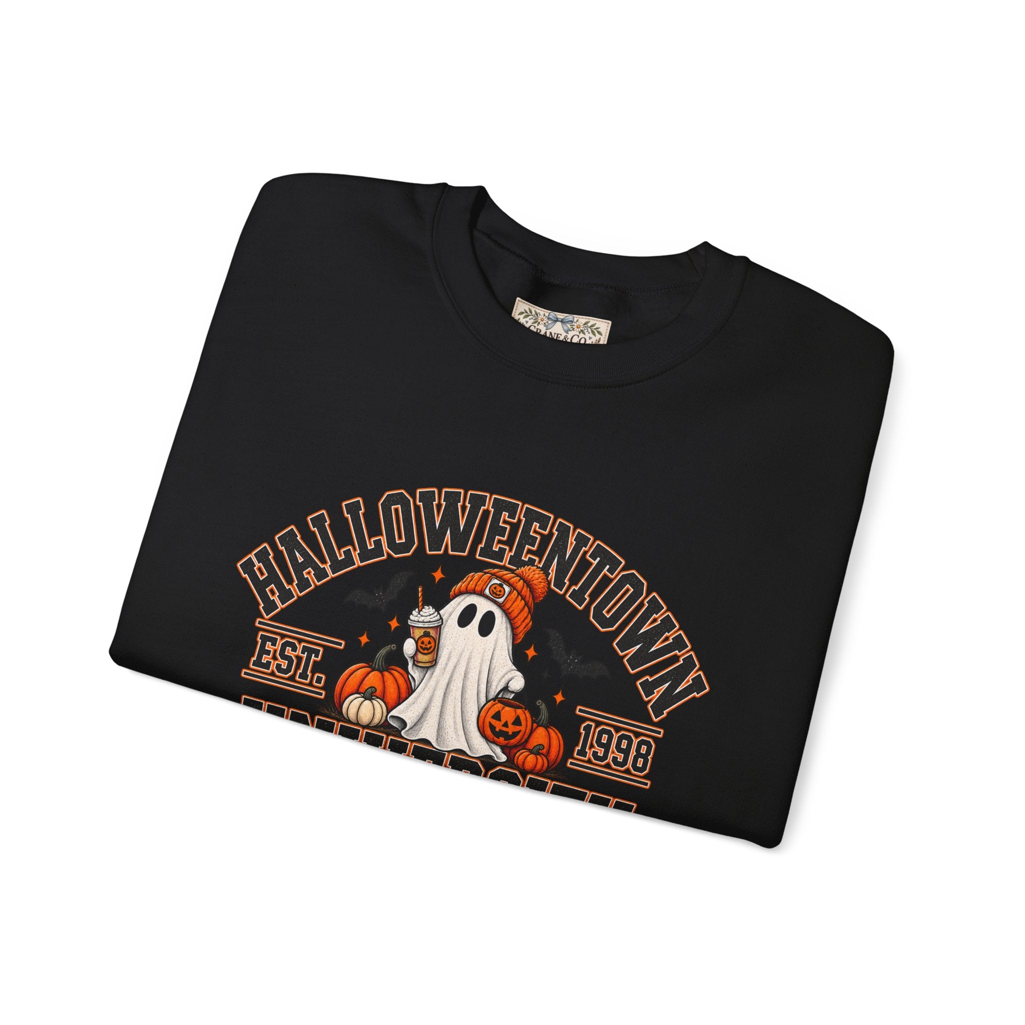 Halloweentown University Sweatshirt | Retro Halloween Ghost Crewneck | Spooky Season Fall Sweatshirt