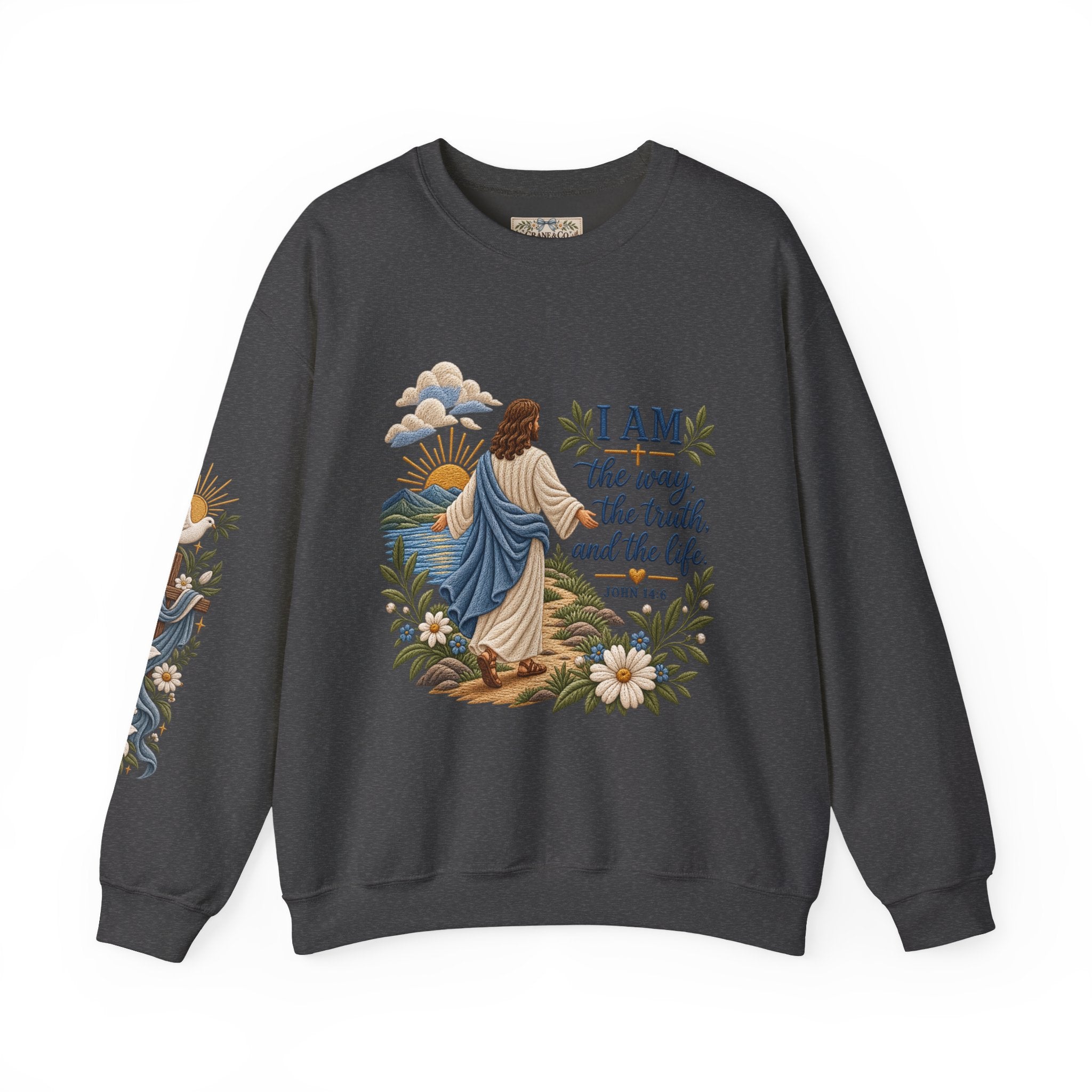 Christian Sweatshirt - "I Am the Way" Jesus Is King Crewneck