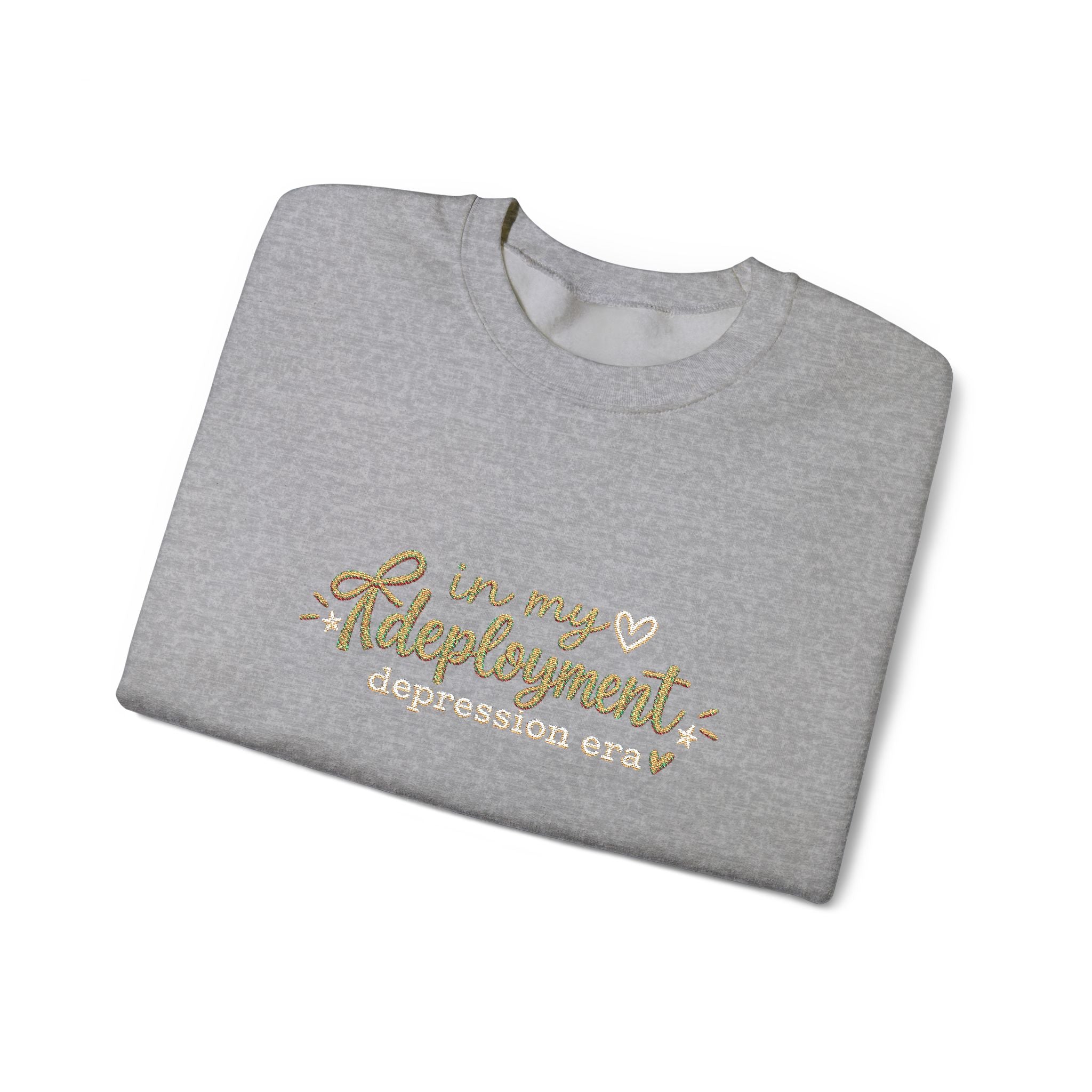 In My Deployment Depression Era Embroidered Crewneck
