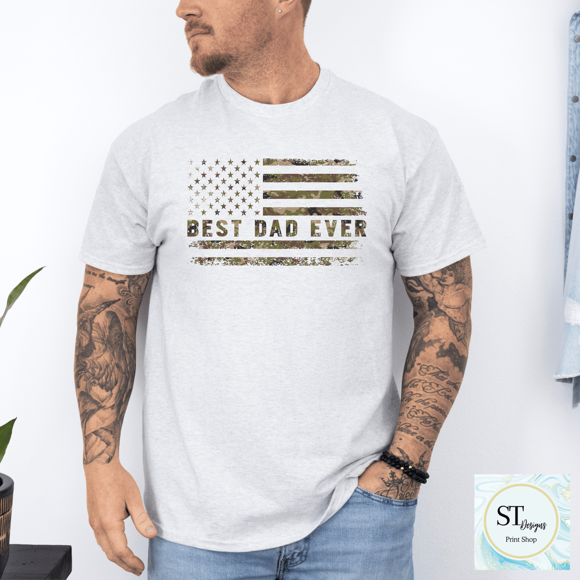 Best Dad Ever Patriotic Design