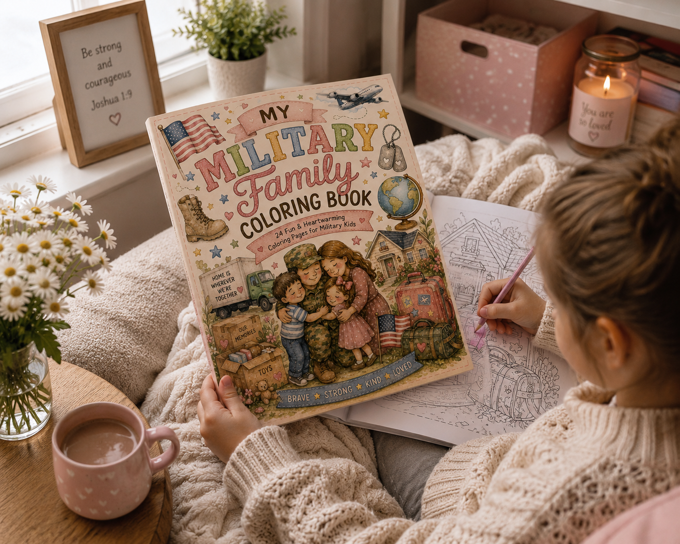 My Military Family Coloring Book — Kids' Patriotic Coloring Activity for Military Families