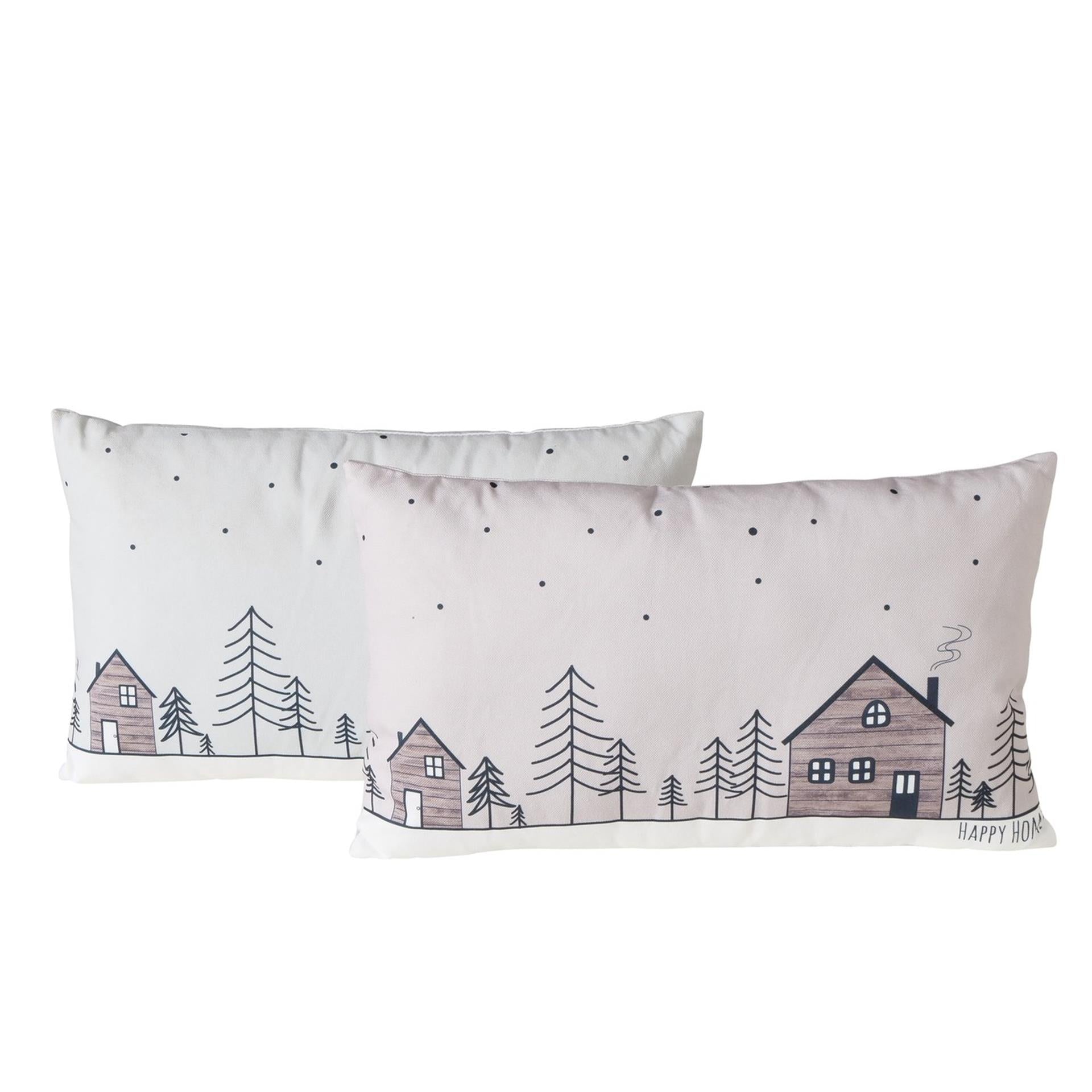 Boltze home cushion homewood houses 30x50cm