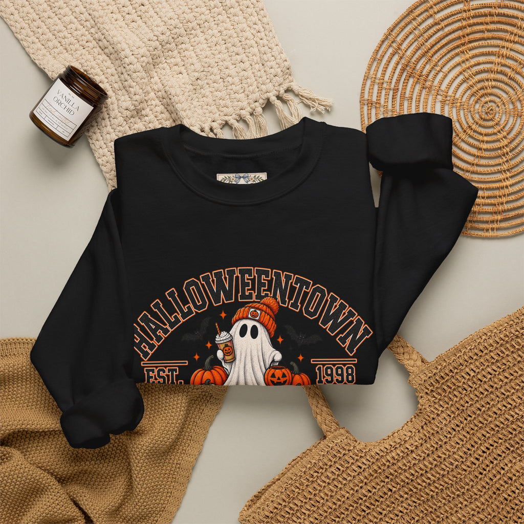 Halloweentown University Sweatshirt | Retro Halloween Ghost Crewneck | Spooky Season Fall Sweatshirt