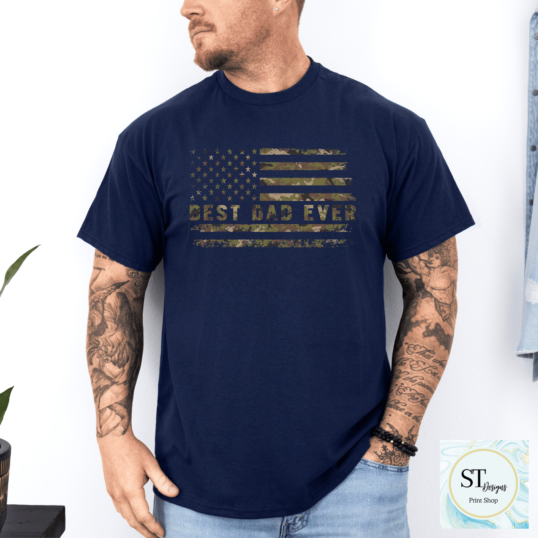 Best Dad Ever Patriotic Design