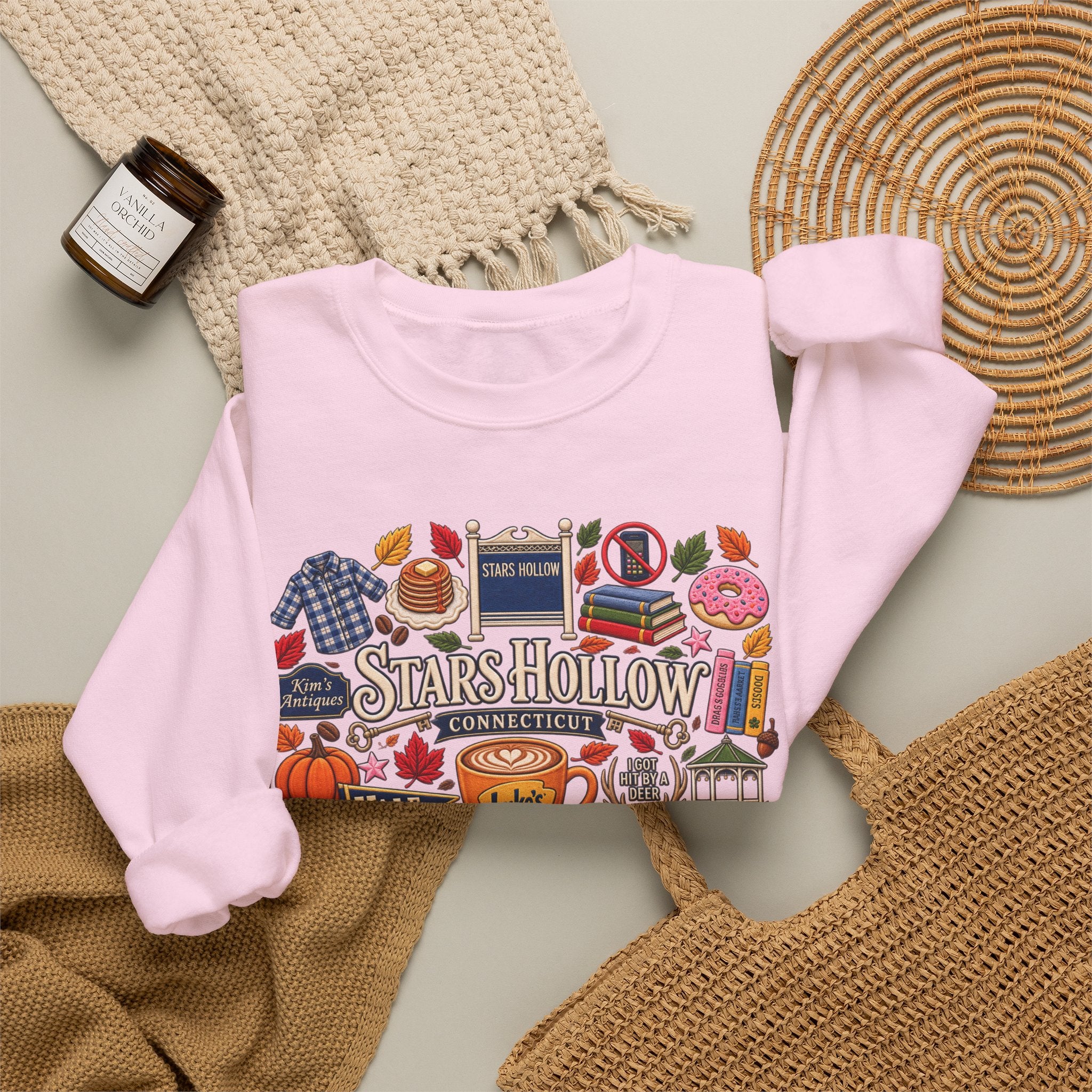 Stars Hollow Crewneck Sweatshirt — Gilmore Girls Inspired Retro Town Icons