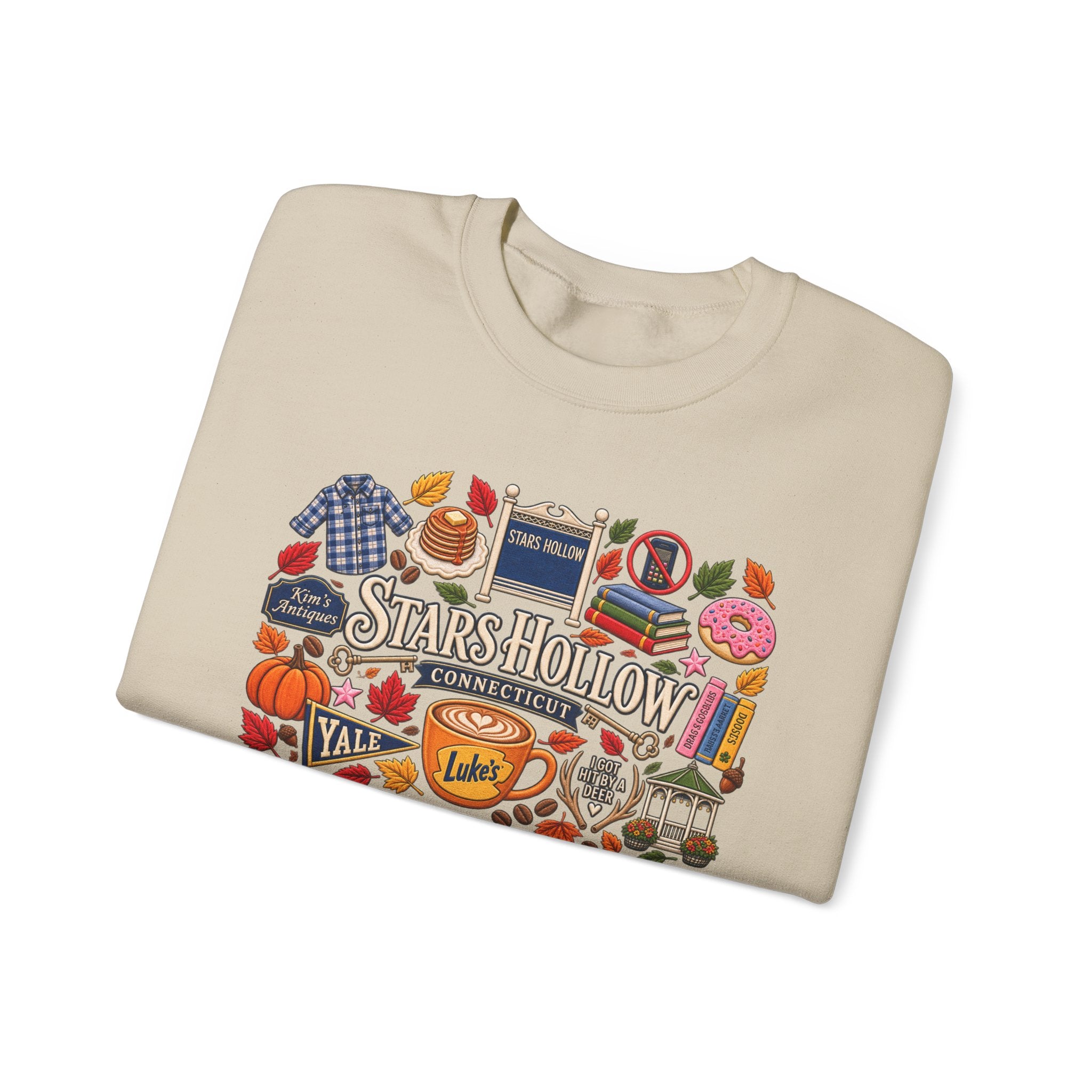Stars Hollow Crewneck Sweatshirt — Gilmore Girls Inspired Retro Town Icons