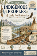 Indigenous Peoples of Early North America | American History Homeschool Curriculum | 22-Page Printable Unit Study | Digital Download