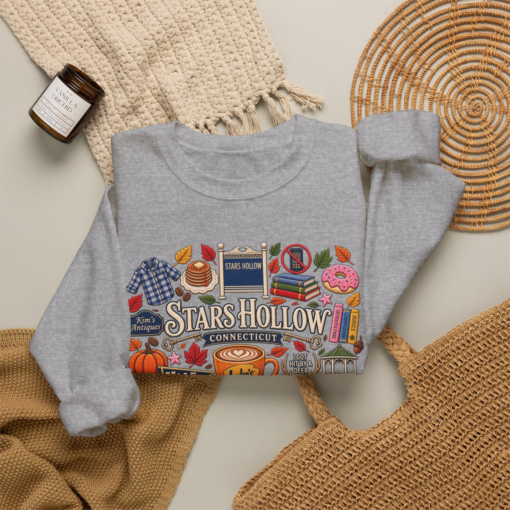 Stars Hollow Crewneck Sweatshirt — Gilmore Girls Inspired Retro Town Icons