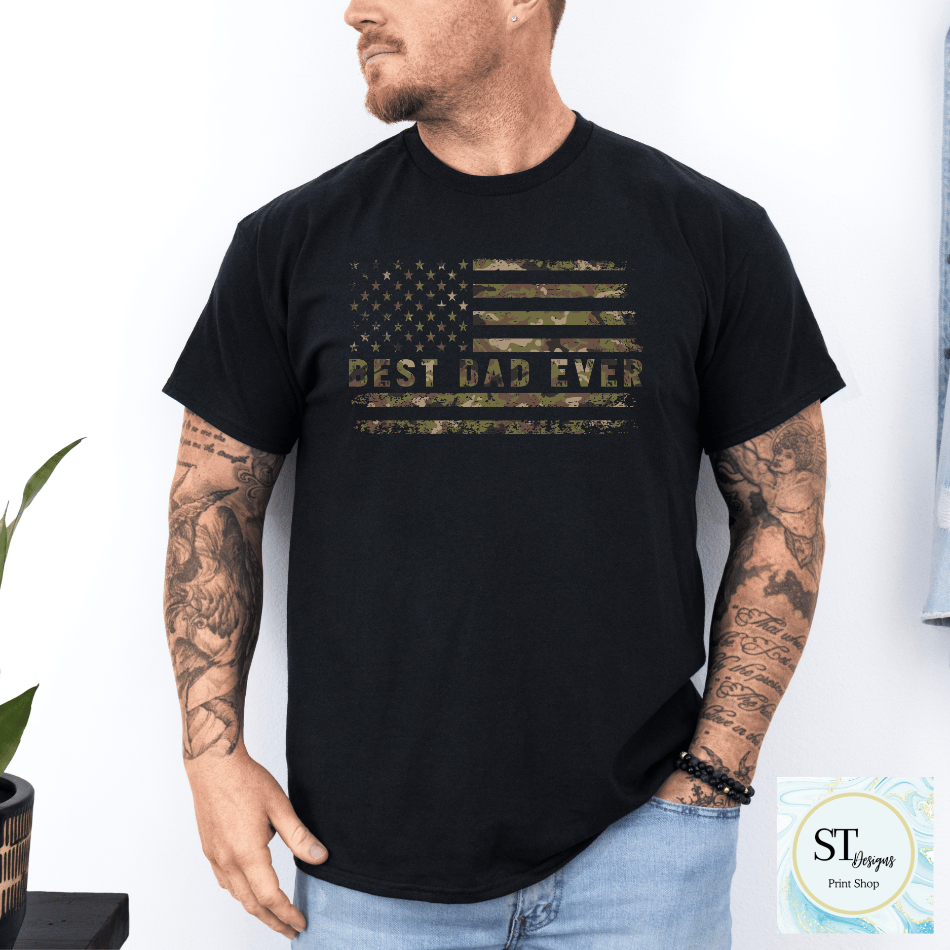 Best Dad Ever Patriotic Design