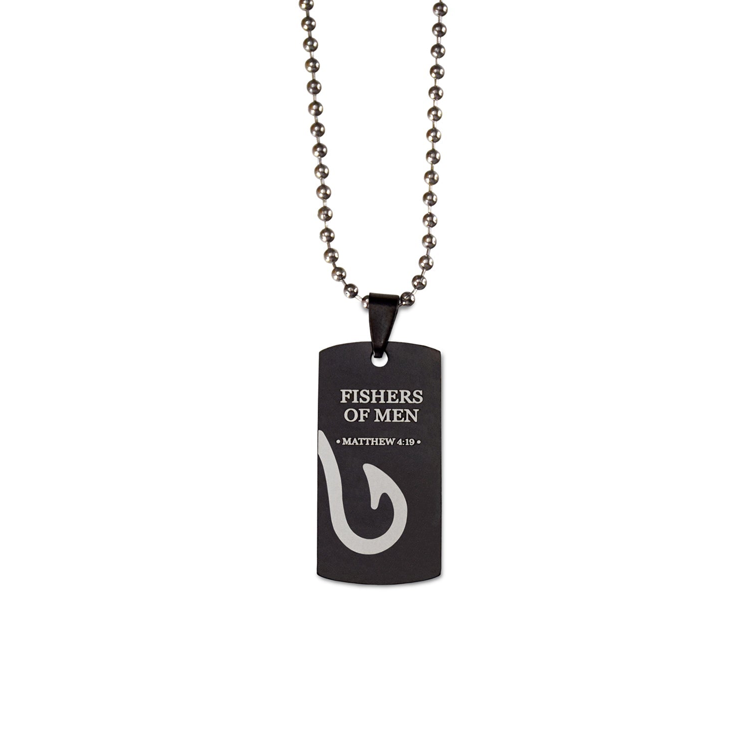 Fishers of Men Christian Black Dogtag