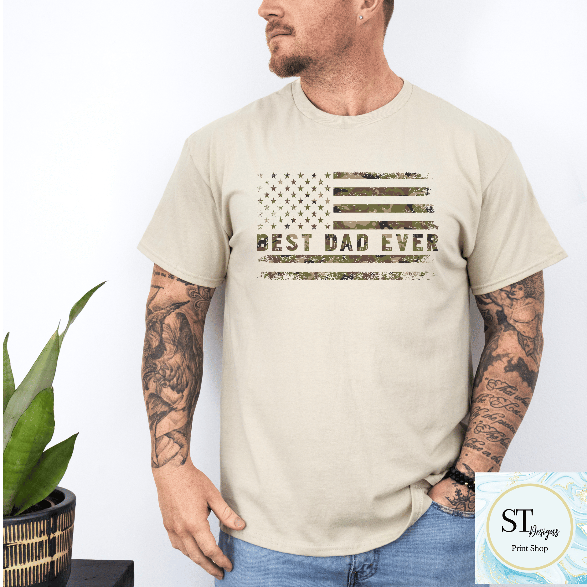 Best Dad Ever Patriotic Design