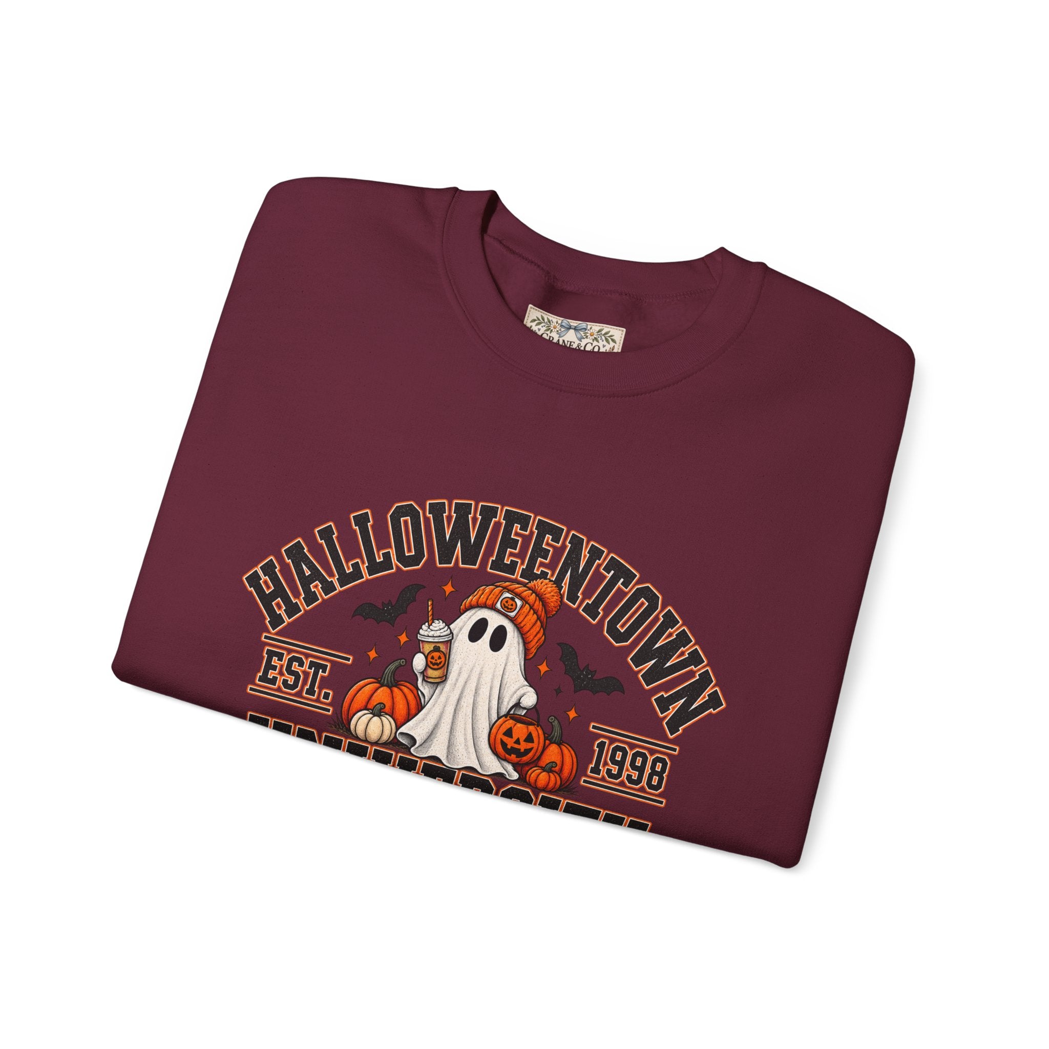 Halloweentown University Sweatshirt | Retro Halloween Ghost Crewneck | Spooky Season Fall Sweatshirt