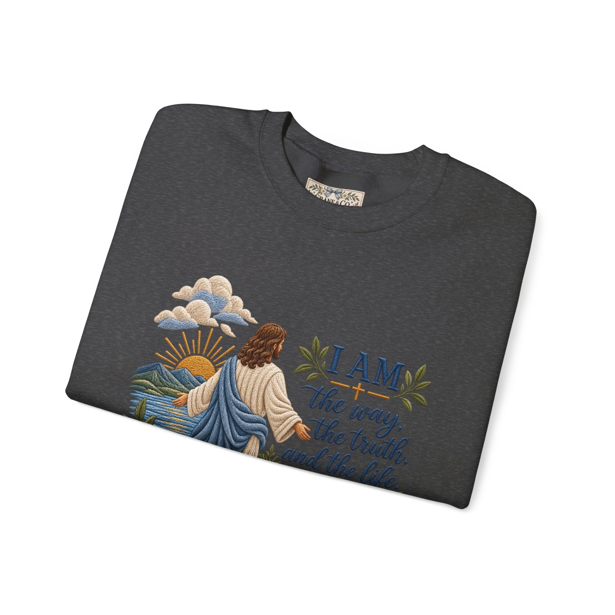 Christian Sweatshirt - "I Am the Way" Jesus Is King Crewneck