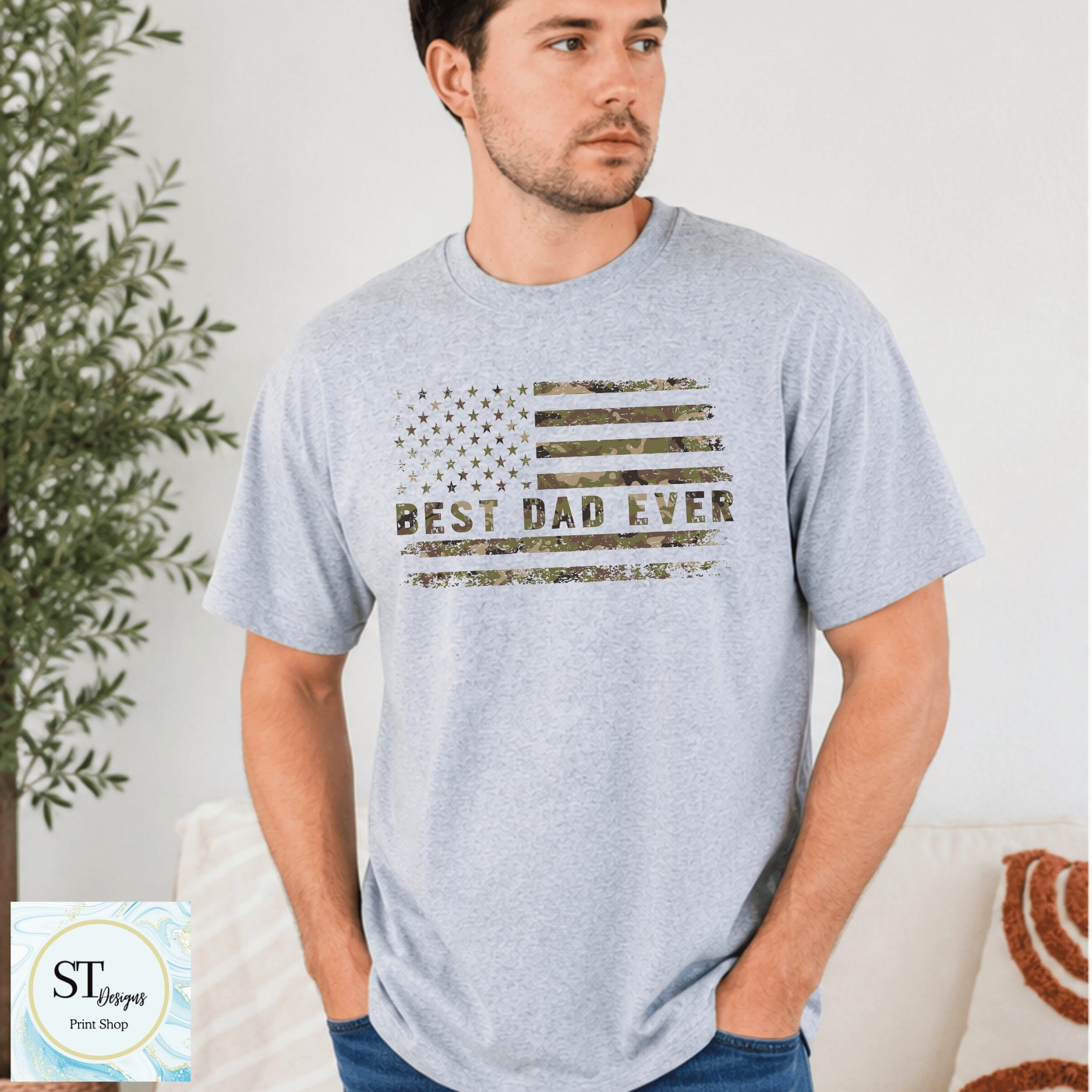Best Dad Ever Patriotic Design