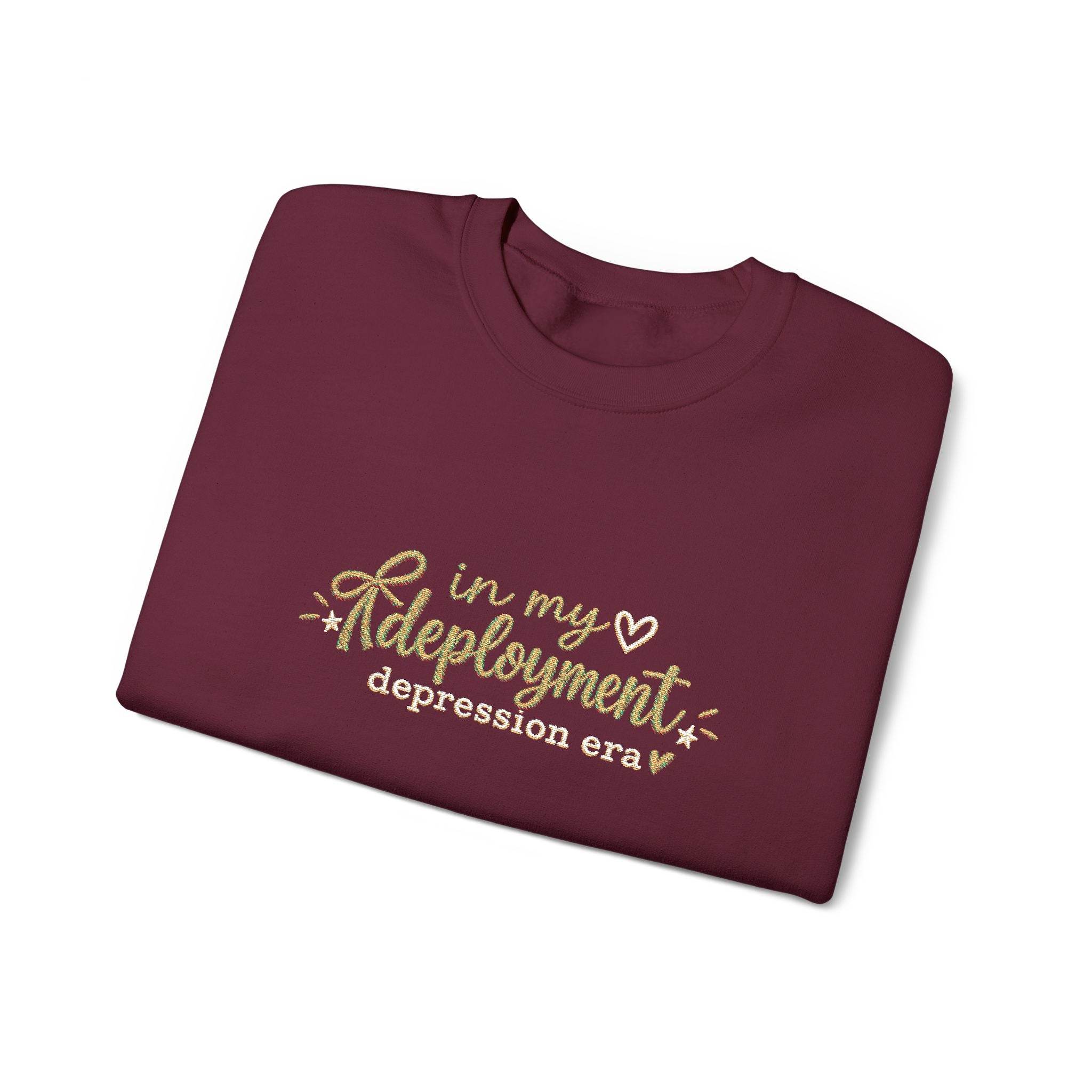 In My Deployment Depression Era Embroidered Crewneck