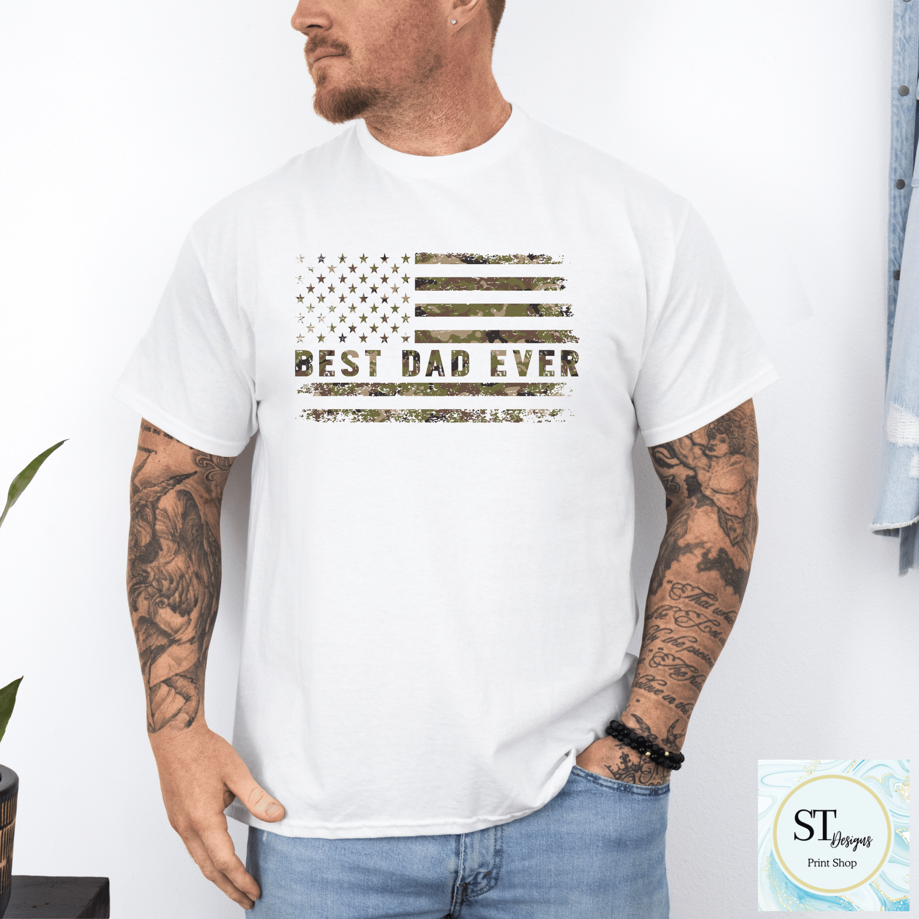 Best Dad Ever Patriotic Design