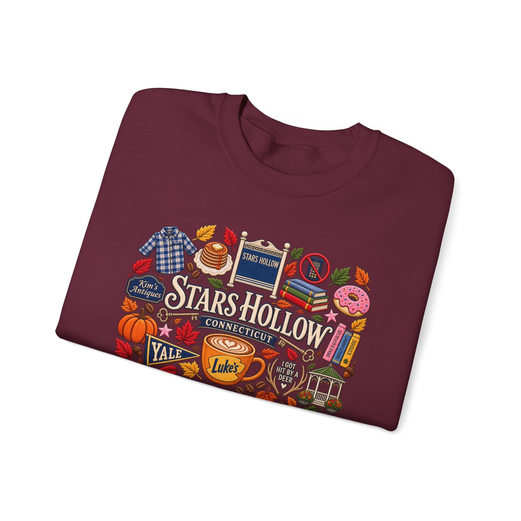 Stars Hollow Crewneck Sweatshirt — Gilmore Girls Inspired Retro Town Icons