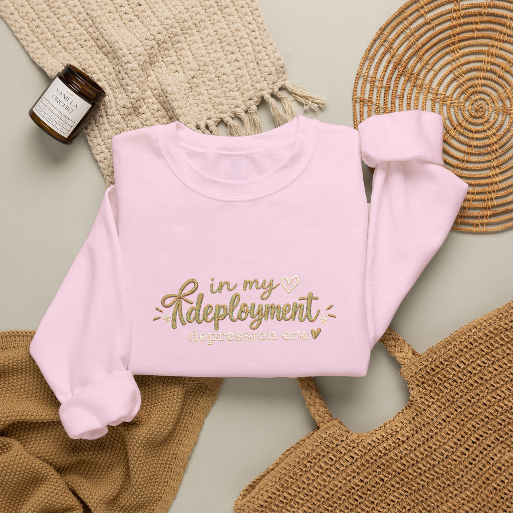 In My Deployment Depression Era Embroidered Crewneck