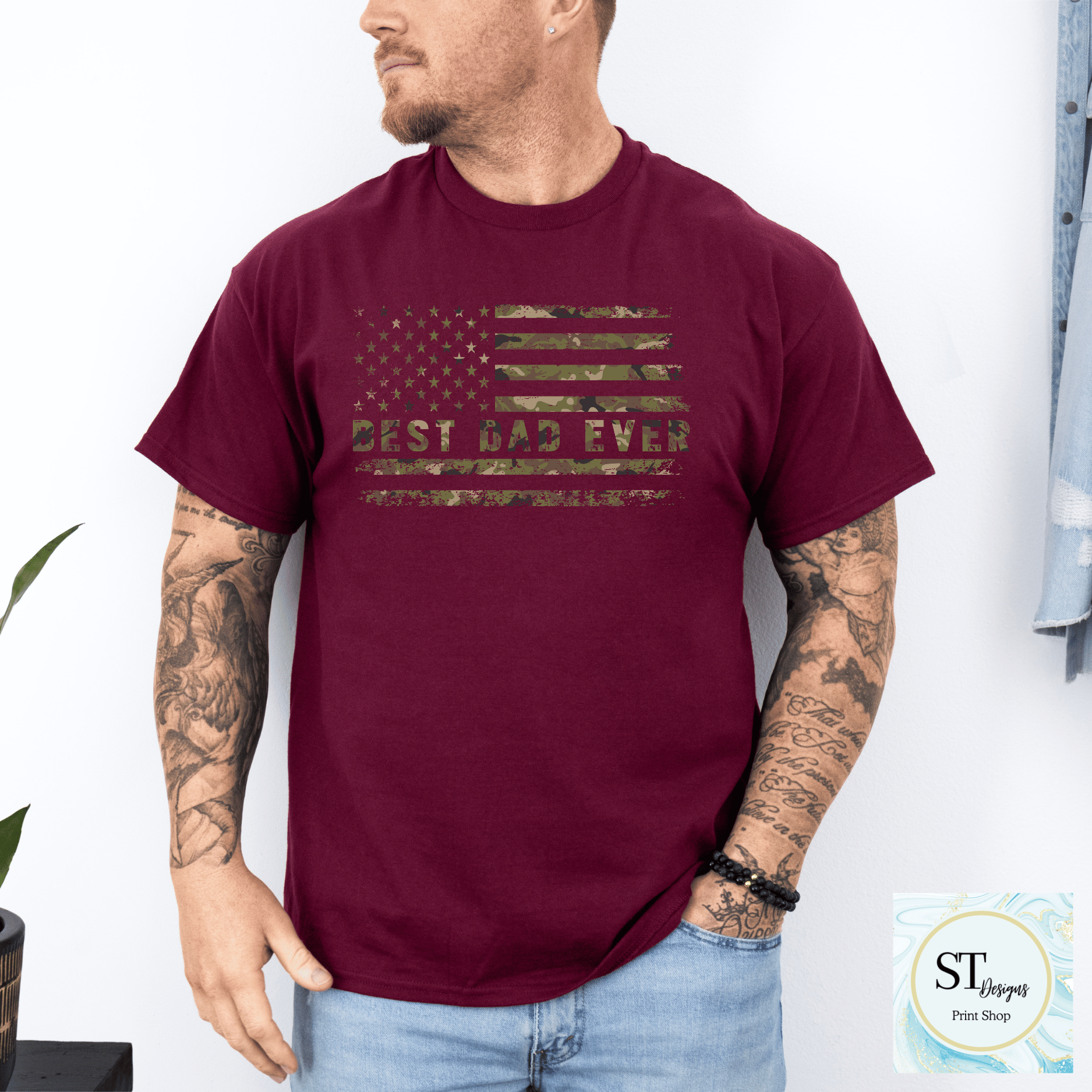 Best Dad Ever Patriotic Design