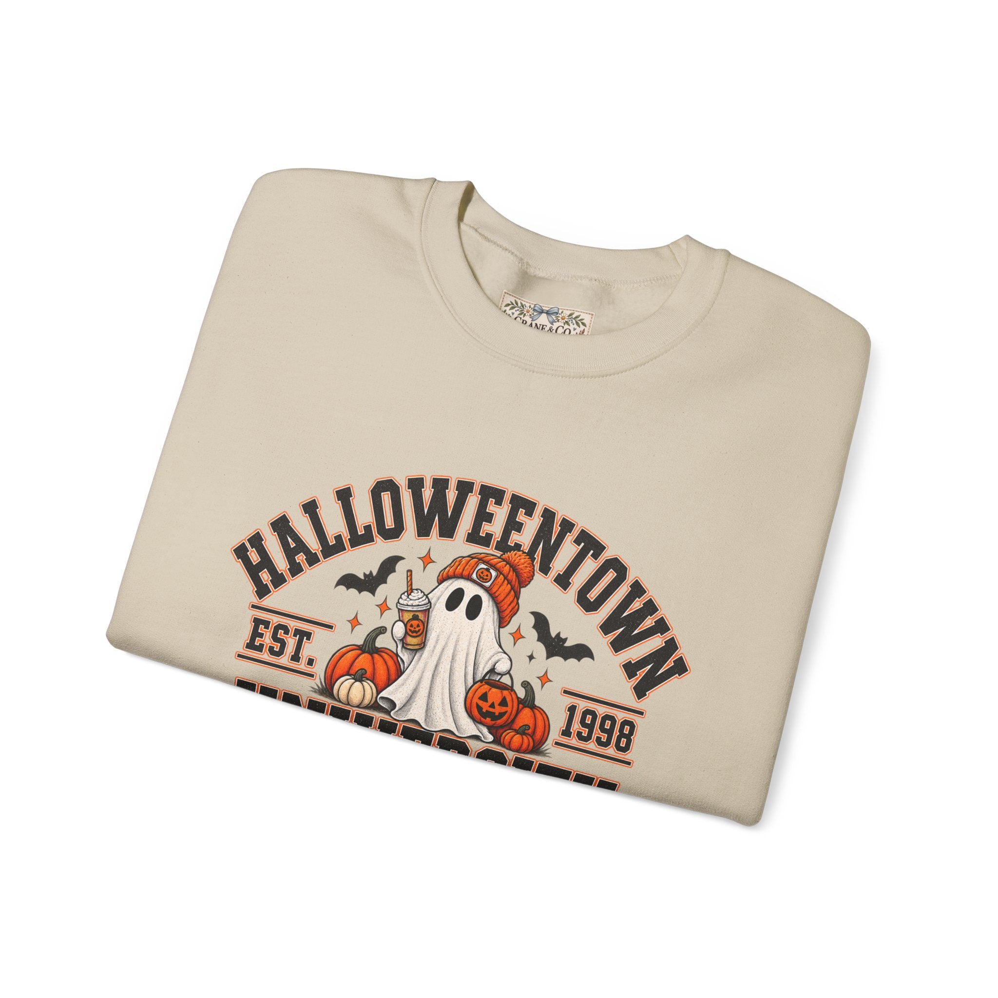 Halloweentown University Sweatshirt | Retro Halloween Ghost Crewneck | Spooky Season Fall Sweatshirt