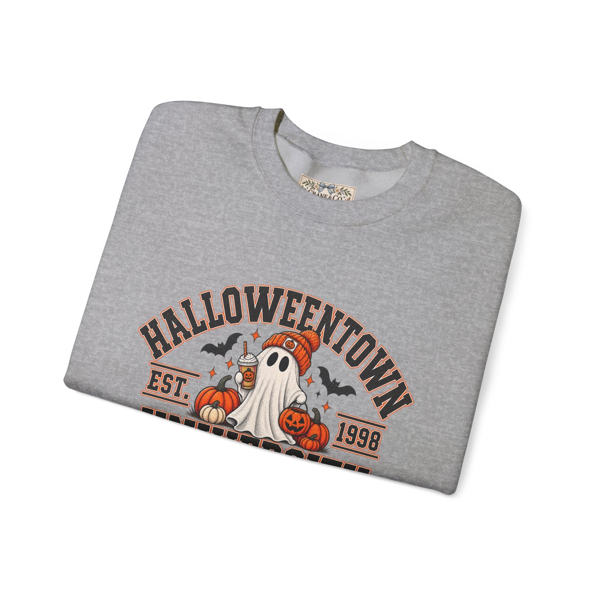 Halloweentown University Sweatshirt | Retro Halloween Ghost Crewneck | Spooky Season Fall Sweatshirt