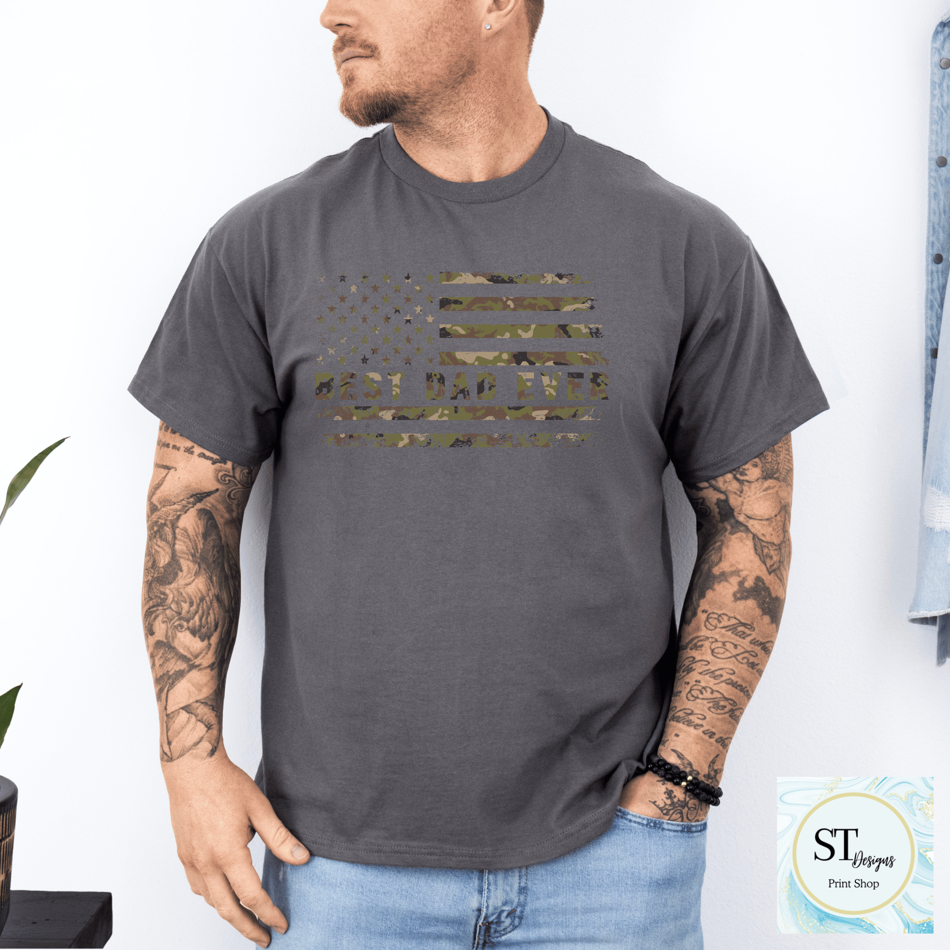 Best Dad Ever Patriotic Design