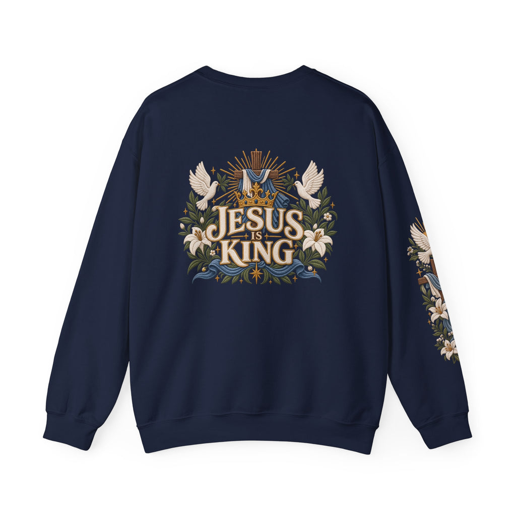 Christian Sweatshirt - "I Am the Way" Jesus Is King Crewneck
