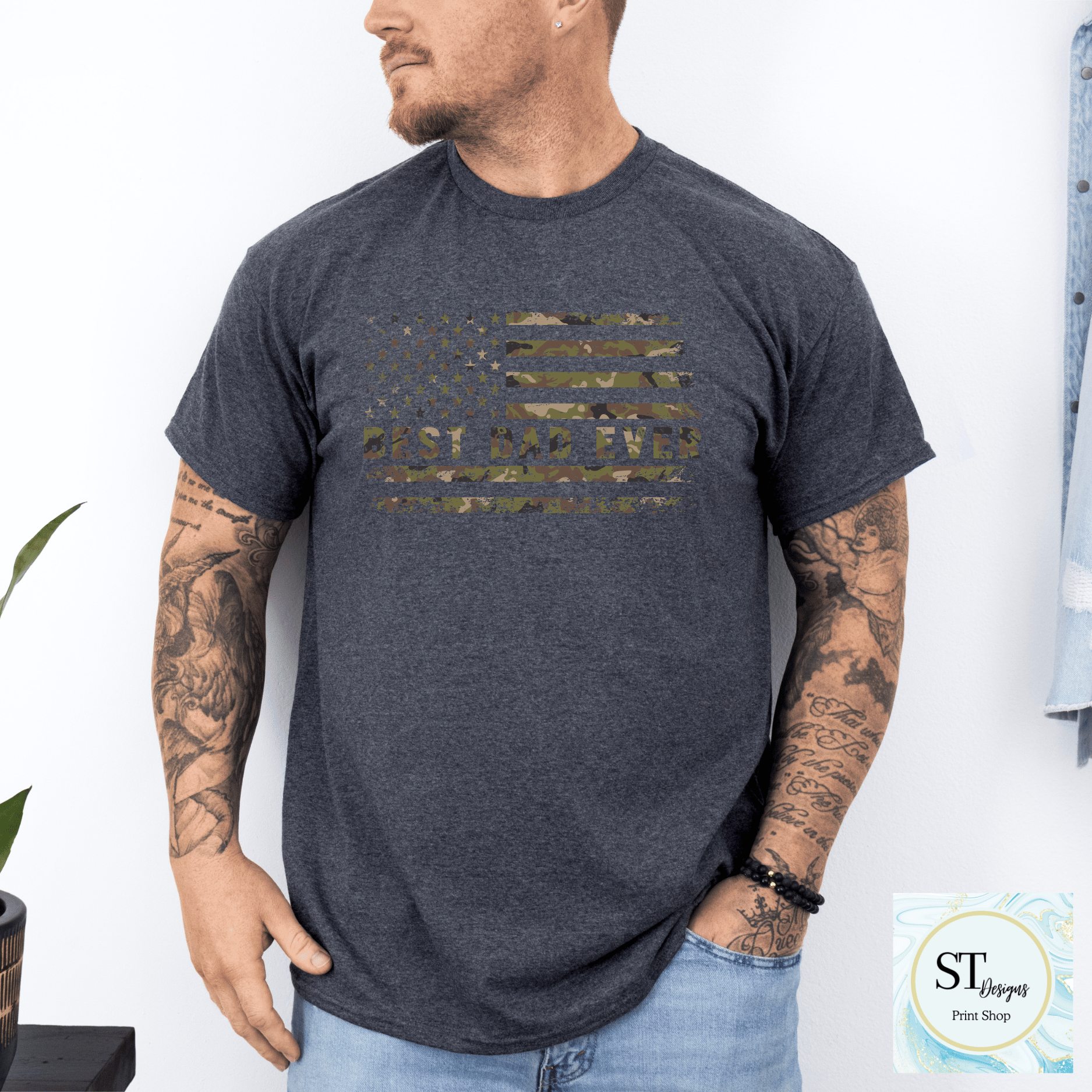 Best Dad Ever Patriotic Design