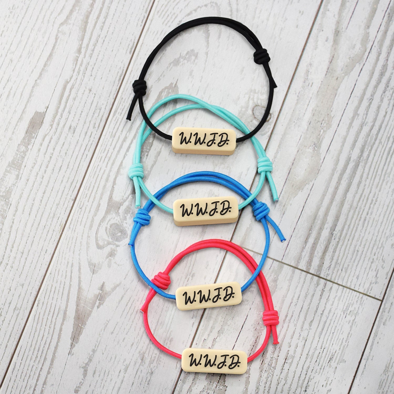 What Would Jesus Do? WWJD - Christian Adjustable Bracelet - COLOR CHOICES