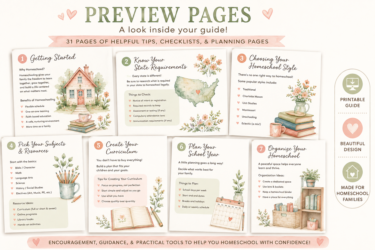 Homeschool Starter Guide | Printable Homeschool Planning Ebook